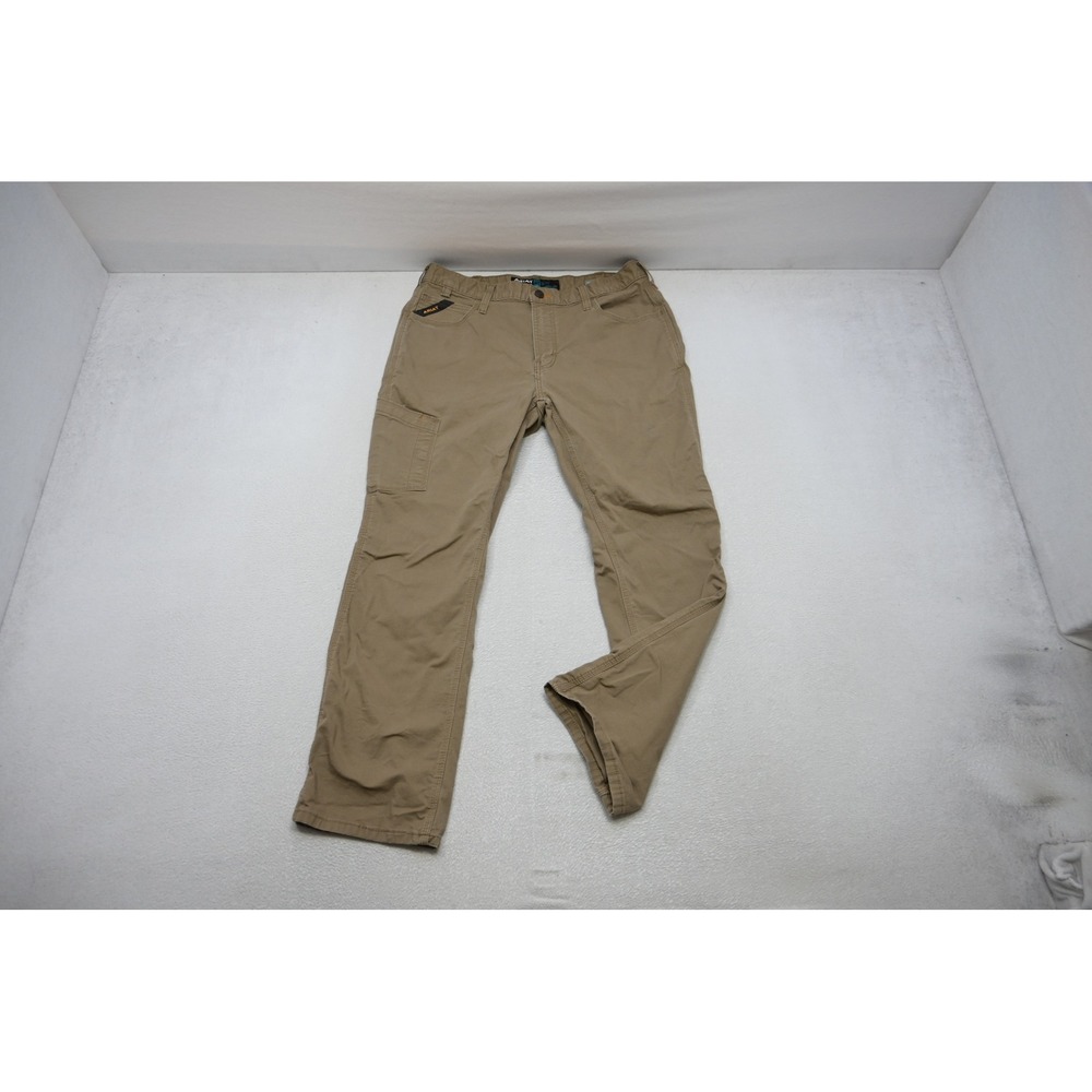 Ariat Rebar M7 Work Pants Mens 36x30 Tan Slim Straight Canvas Utility Excellent